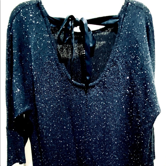 New York & Company Sweaters - Never worn New York & Company Navy Sparkle Sweater